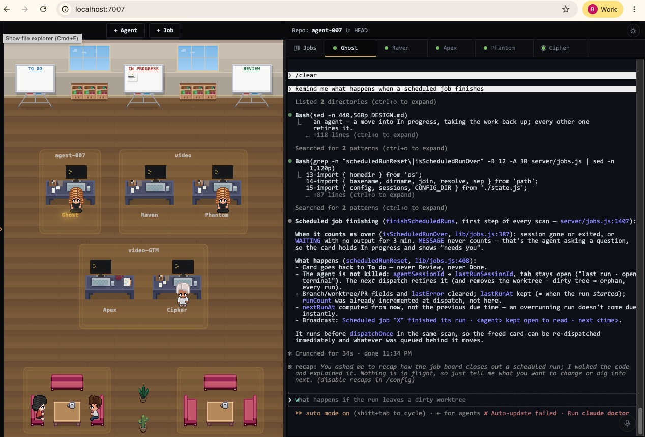 Agent 007 public platform context screenshot