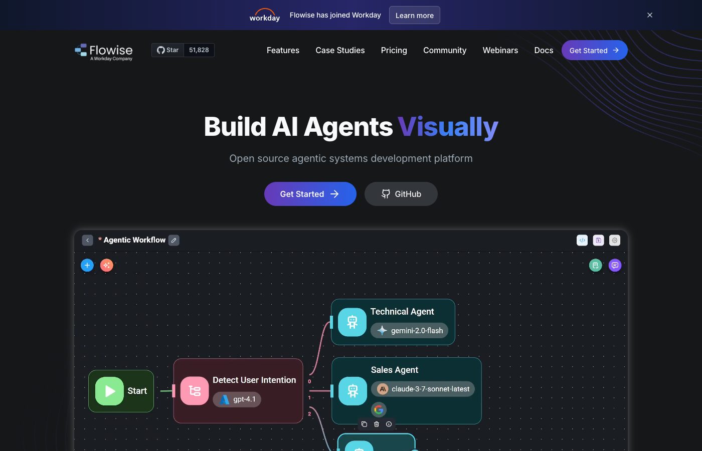 Flowise public platform context screenshot
