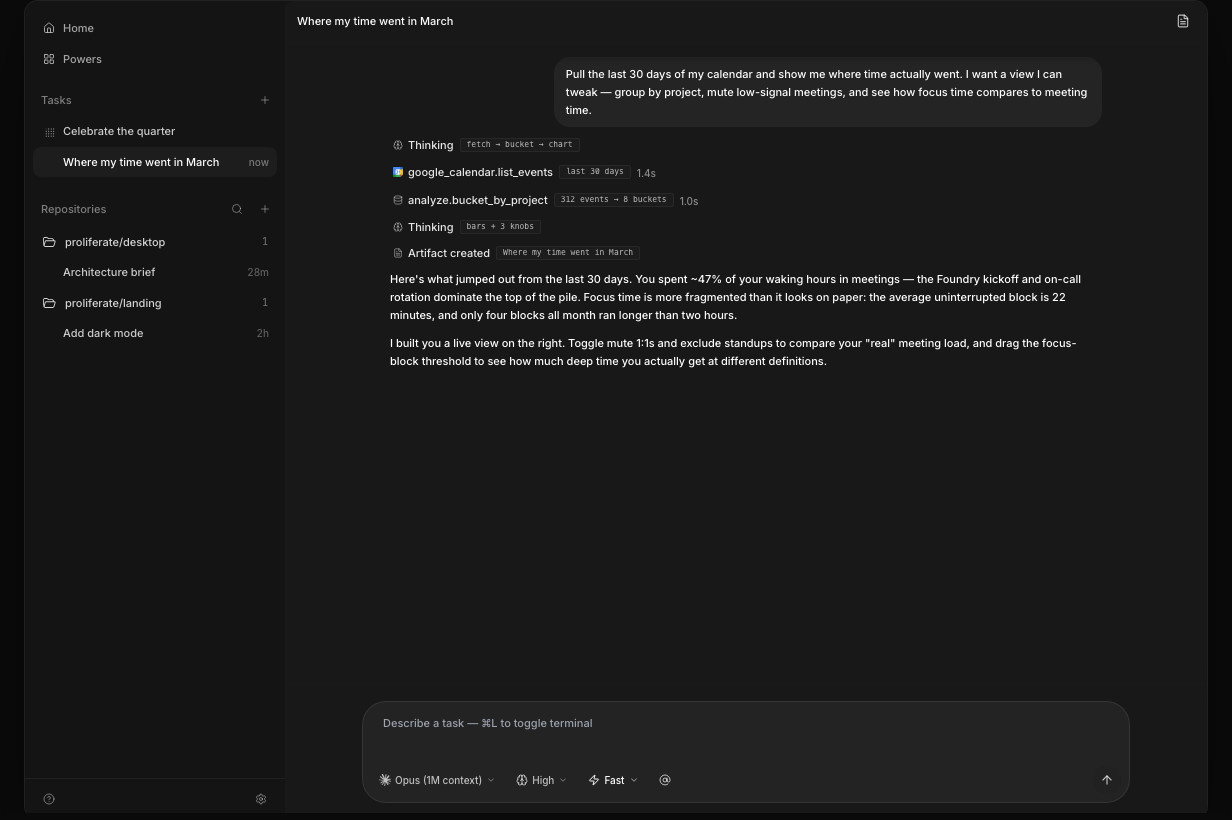 Proliferate public platform context screenshot